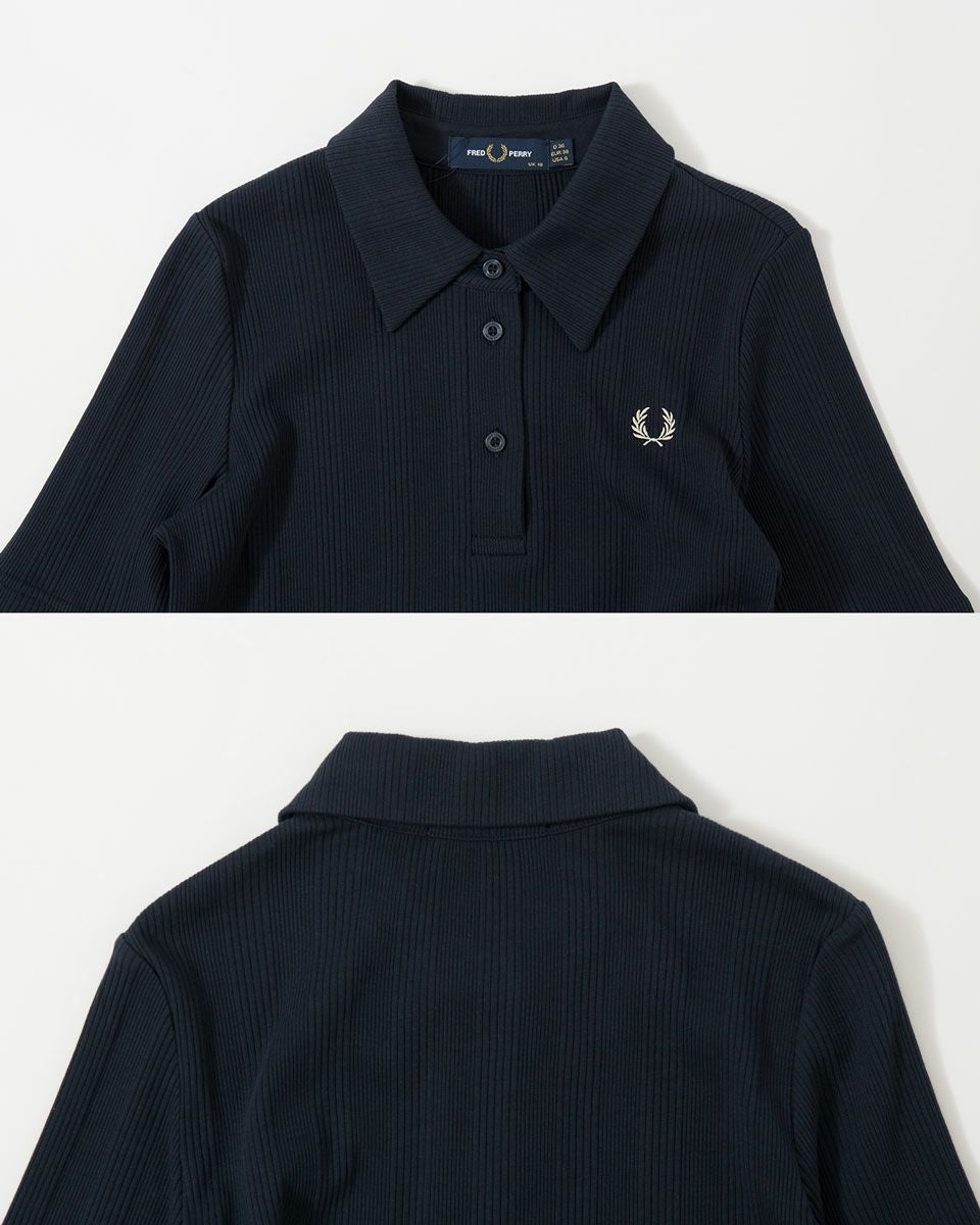 フレッドペリー リブ ポロ シャツ 半袖 FRED PERRY G9169 レディース