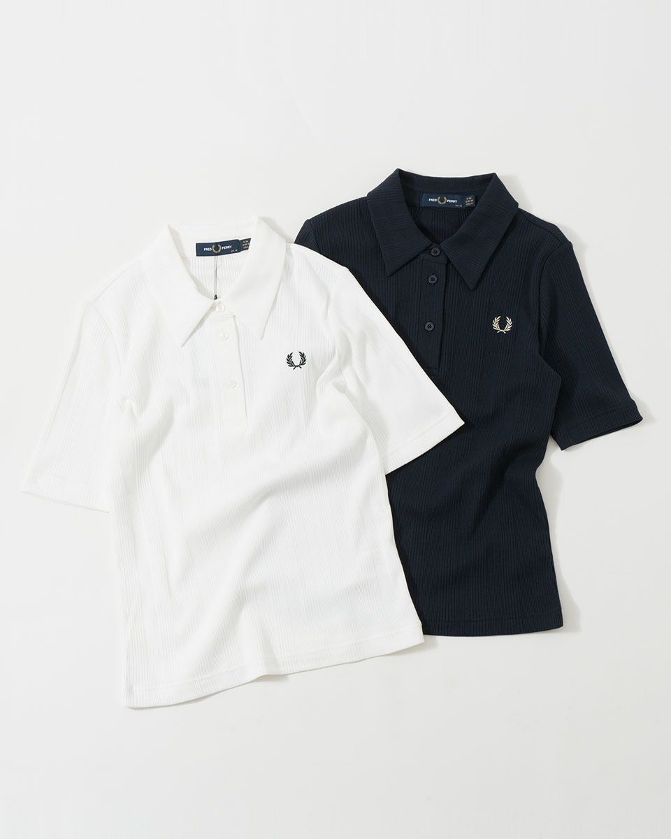 フレッドペリー リブ ポロ シャツ 半袖 FRED PERRY G9169 レディース フレッドペリー リブ ポロ シャツ 半袖 FRED PERRY G9169 レディース