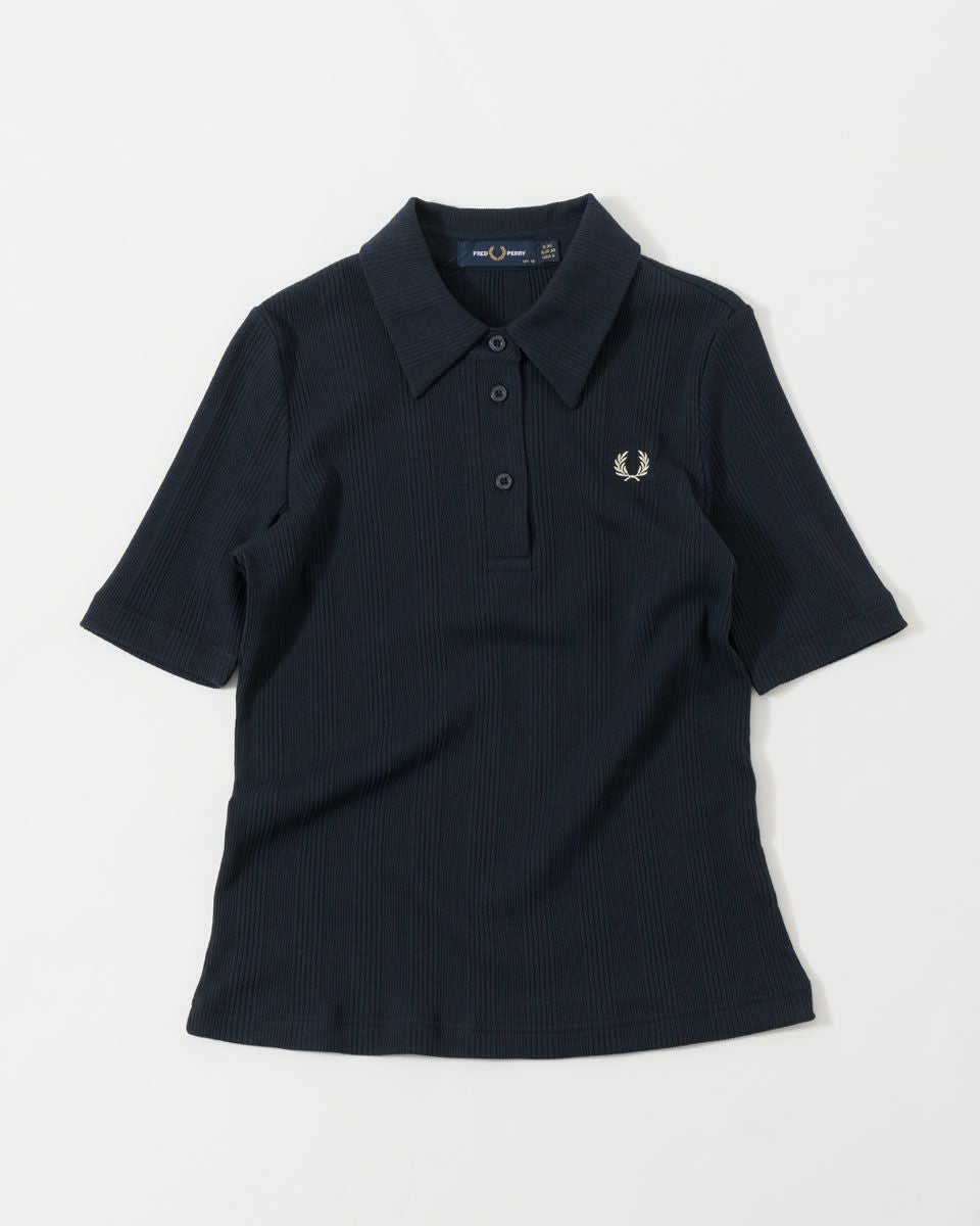 フレッドペリー リブ ポロ シャツ 半袖 FRED PERRY G9169 レディース