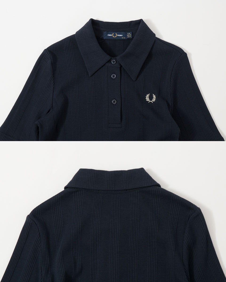 フレッドペリー リブ ポロ シャツ 半袖 FRED PERRY G9169 レディース