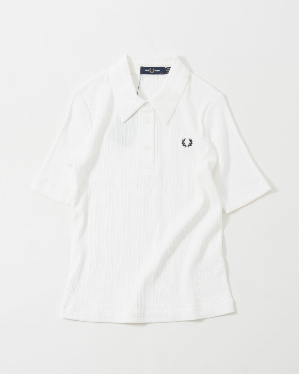 フレッドペリー リブ ポロ シャツ 半袖 FRED PERRY G9169 レディース