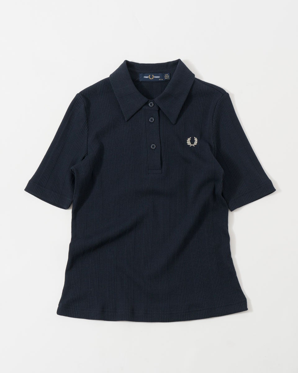フレッドペリー リブ ポロ シャツ 半袖 FRED PERRY G9169 レディース