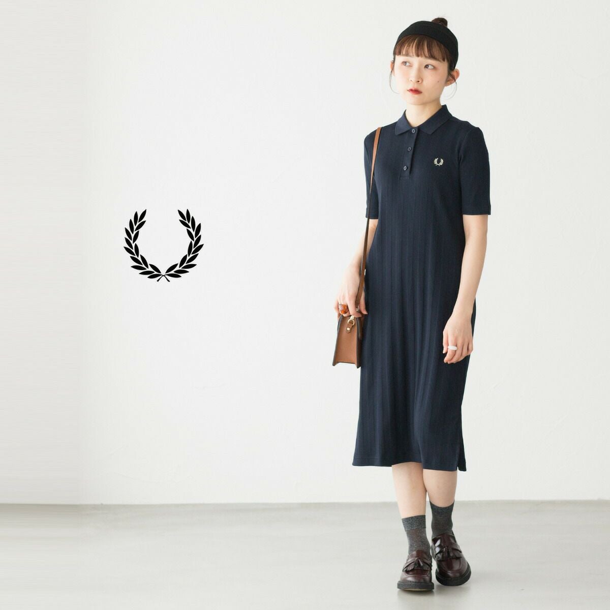 FRED PERRY フレッドペリー　ポロシャツワンピース フレッドペリー リブ ポロ シャツ ドレス D9169 FRED PERRY レディース
