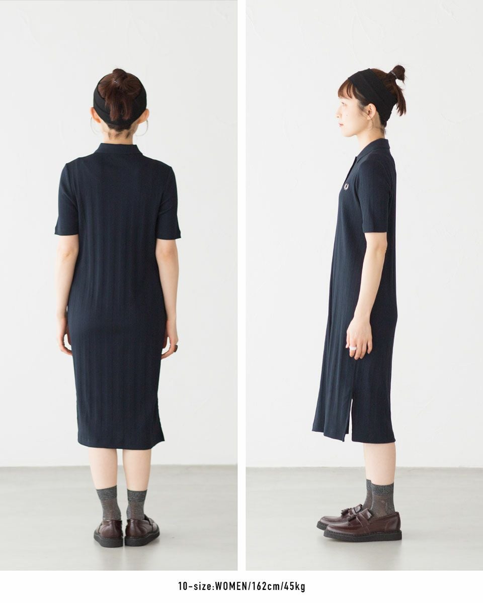 フレッドペリー リブ ポロ シャツ ドレス D9169 FRED PERRY レディース