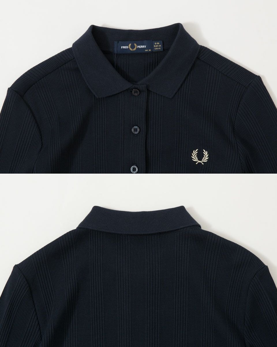 フレッドペリー リブ ポロ シャツ ドレス D9169 FRED PERRY レディース