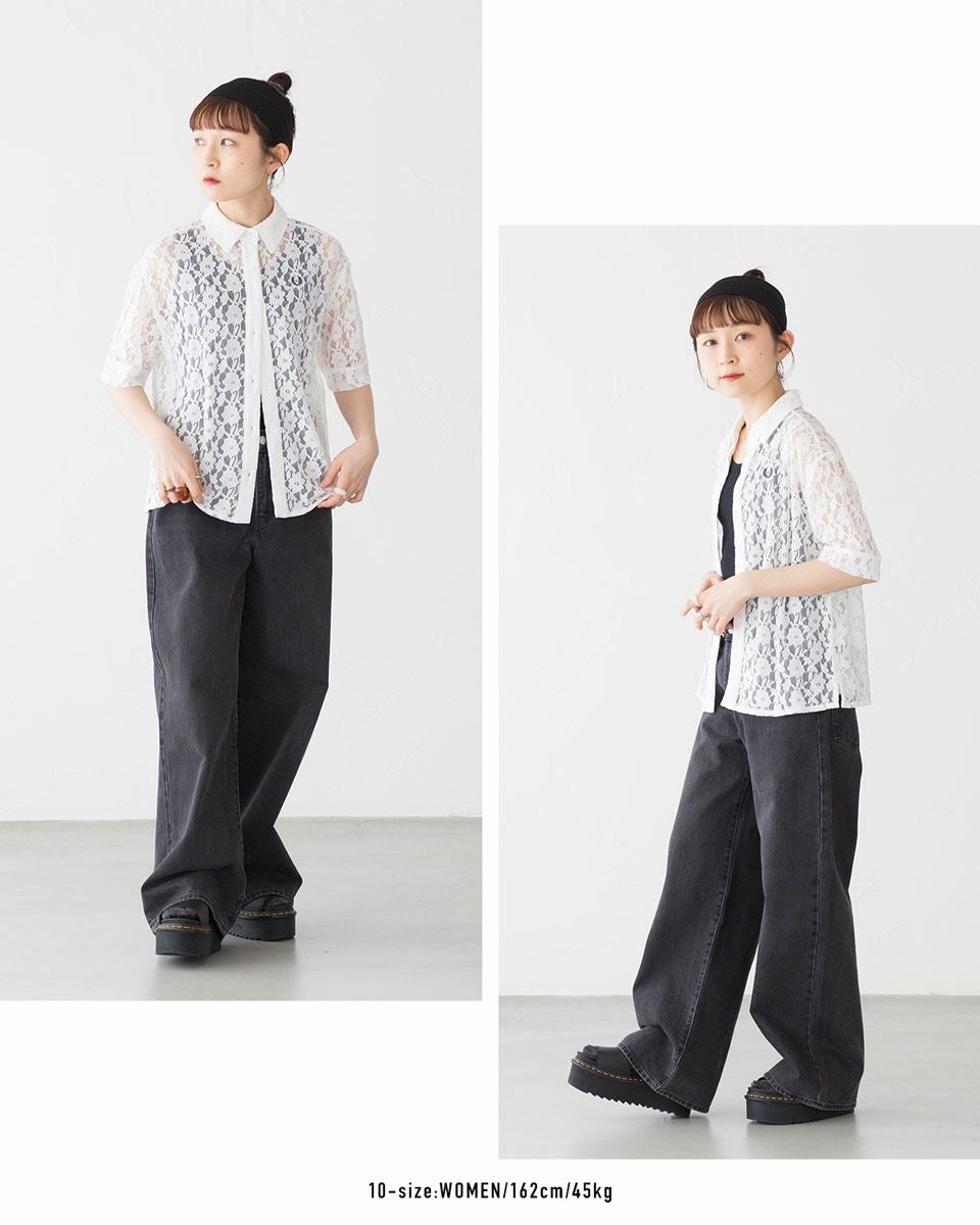 フレッドペリー 総レース シアー シャツ FRED PERRY G9170 レディース