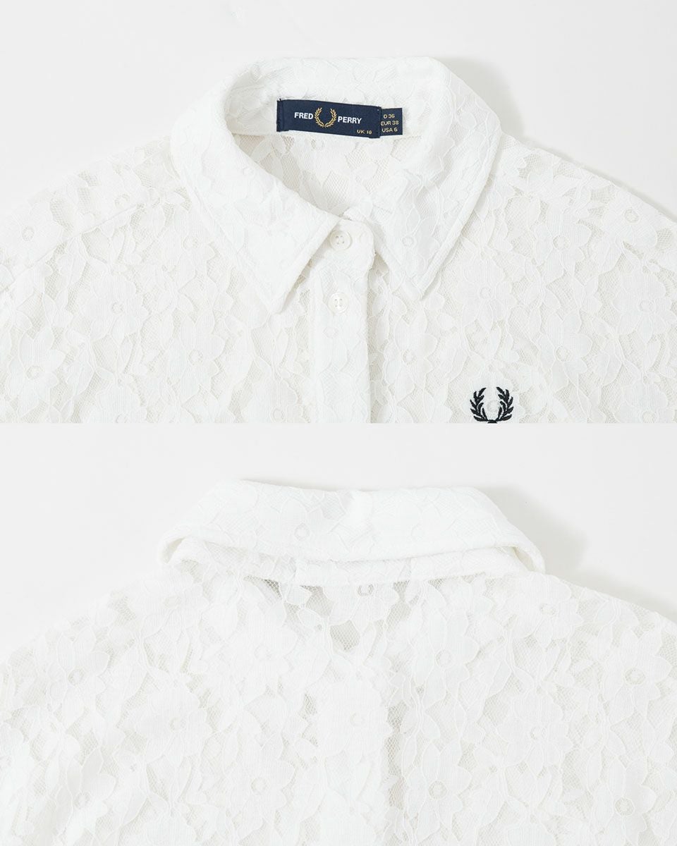 フレッドペリー 総レース シアー シャツ FRED PERRY G9170 レディース