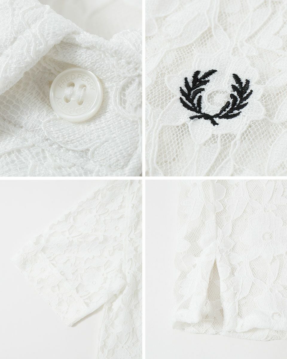 フレッドペリー 総レース シアー シャツ FRED PERRY G9170 レディース