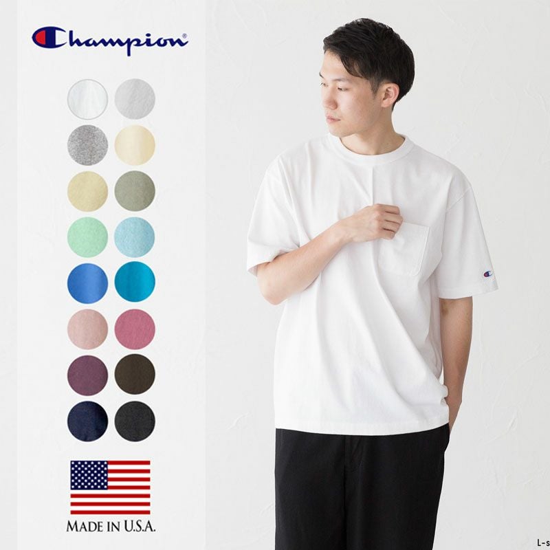 チャンピオン T1011 ポケット Tシャツ CHAMPION 半袖 アメリカ製