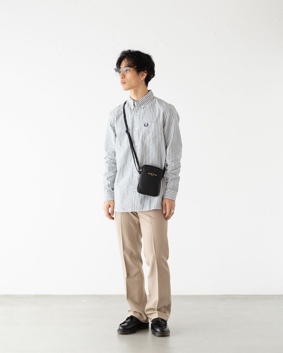 フレッドペリー FRED PERRY タンブル レザー サイドバッグ L8289