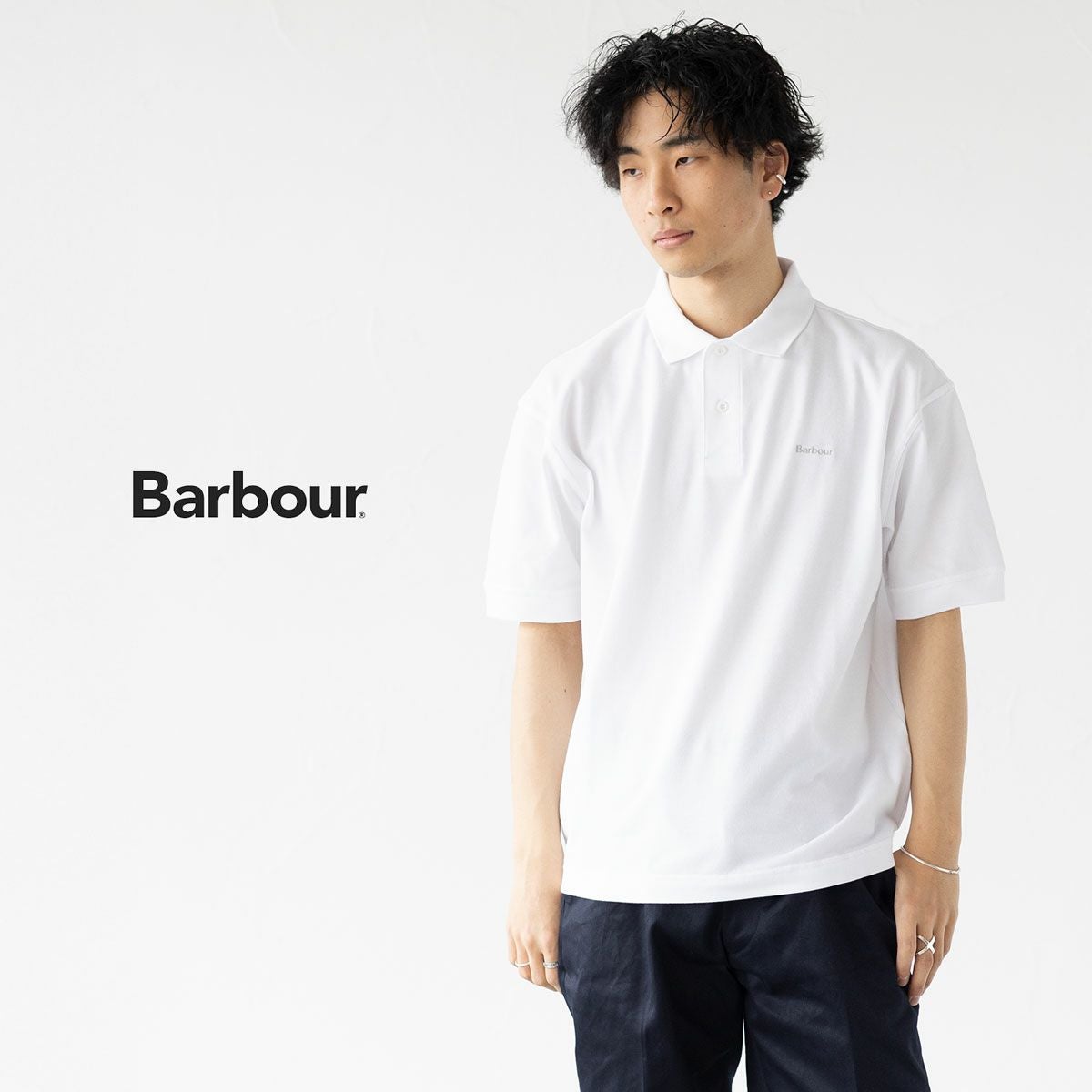 バブアー ヘクサム オーバーサイズド ポロシャツ Barbour MML1469