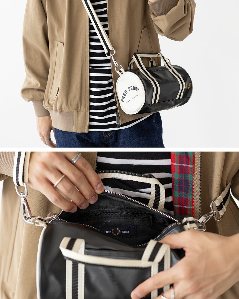 フレッドペリー FRED PERRY クラシック ミニ バレルバッグ L9256