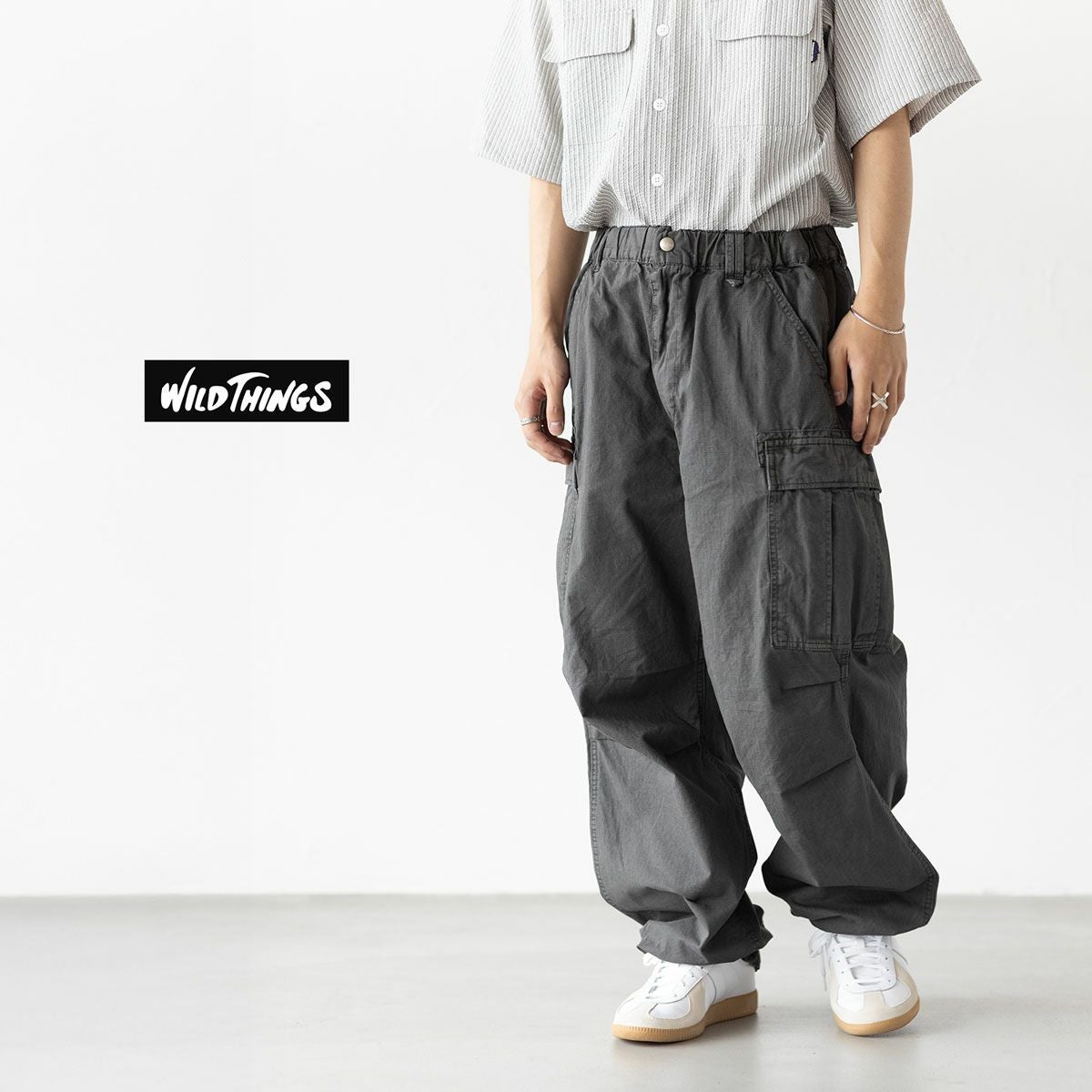 ワイルドシングス ガーメントダイ カーゴパンツ WILD THINGS 軍パン M