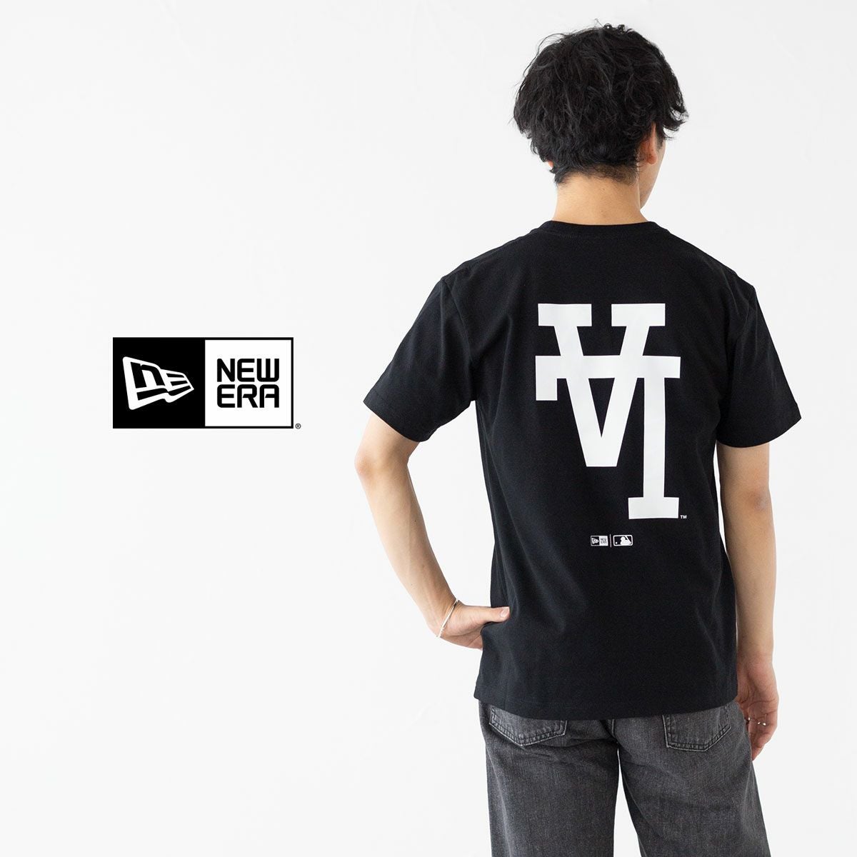 ニューエラ 半袖 コットン Tシャツ MLB Upside Down ロサンゼルス