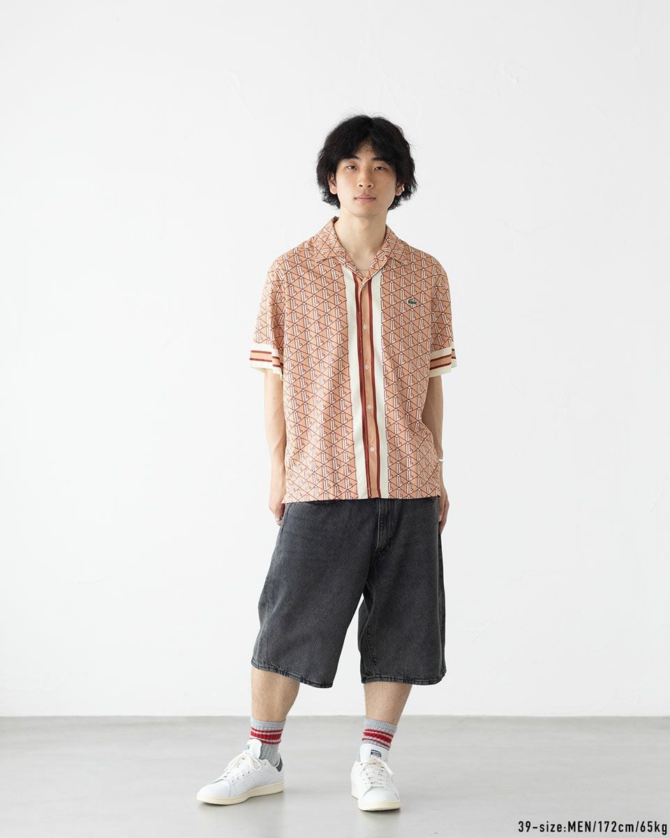 ラコステ モノグラム オープンカラー シャツ LACOSTE CH9094-10 メンズ