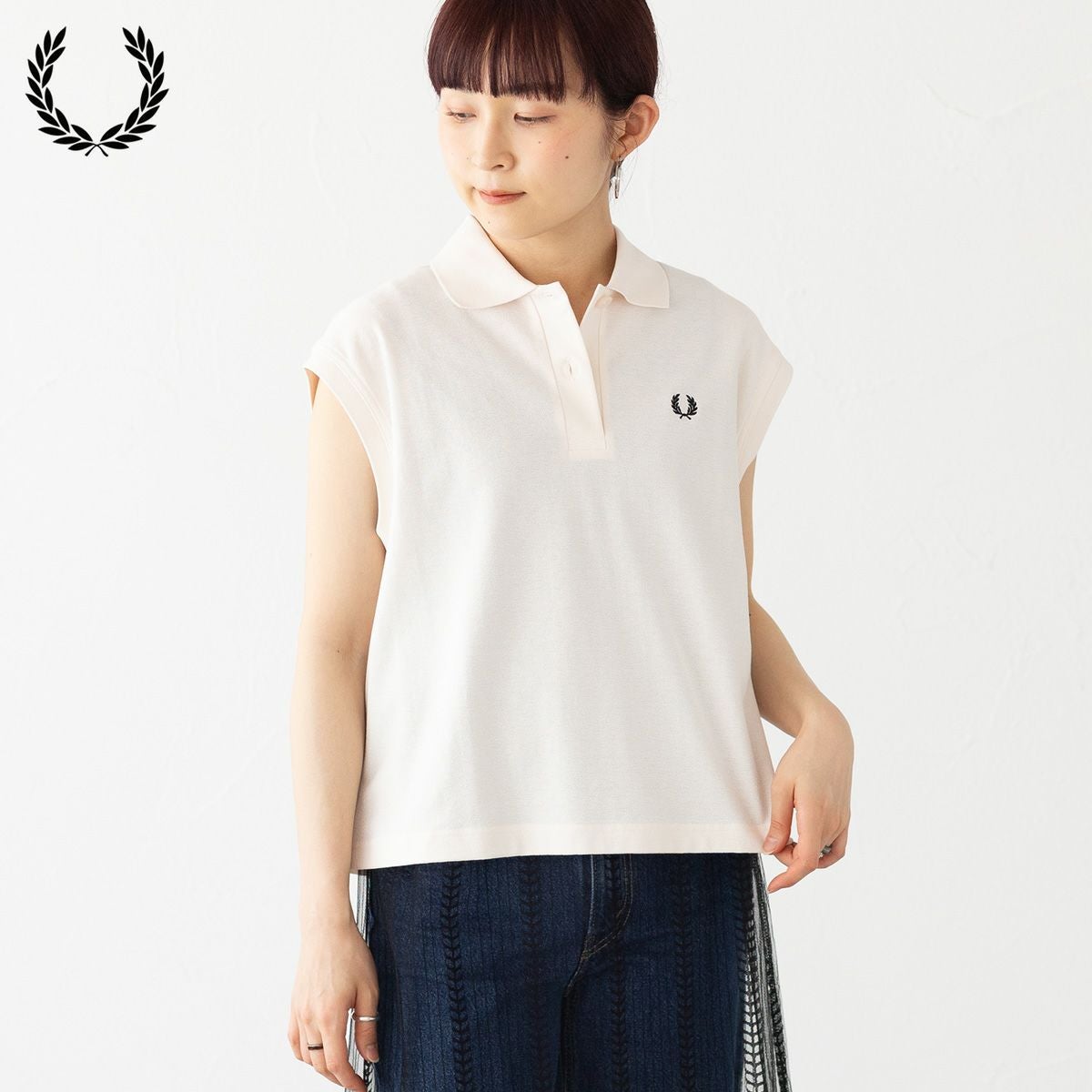 フレッドペリー スリーブレス ピケ シャツ FRED PERRY G9185