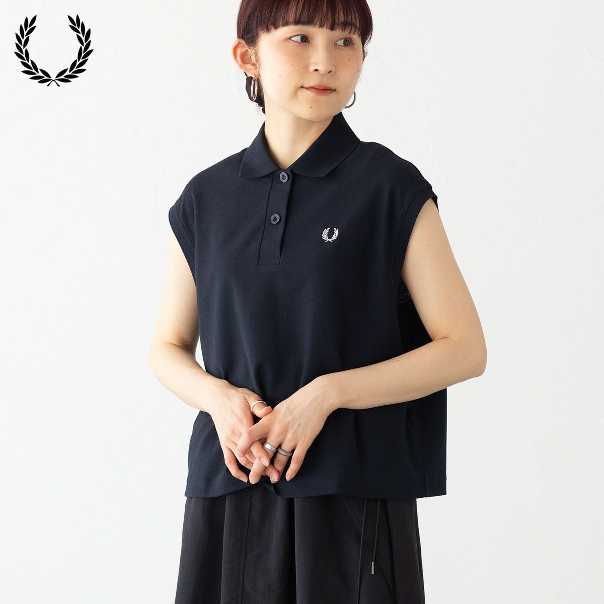 フレッドペリー スリーブレス ピケ シャツ FRED PERRY G9185
