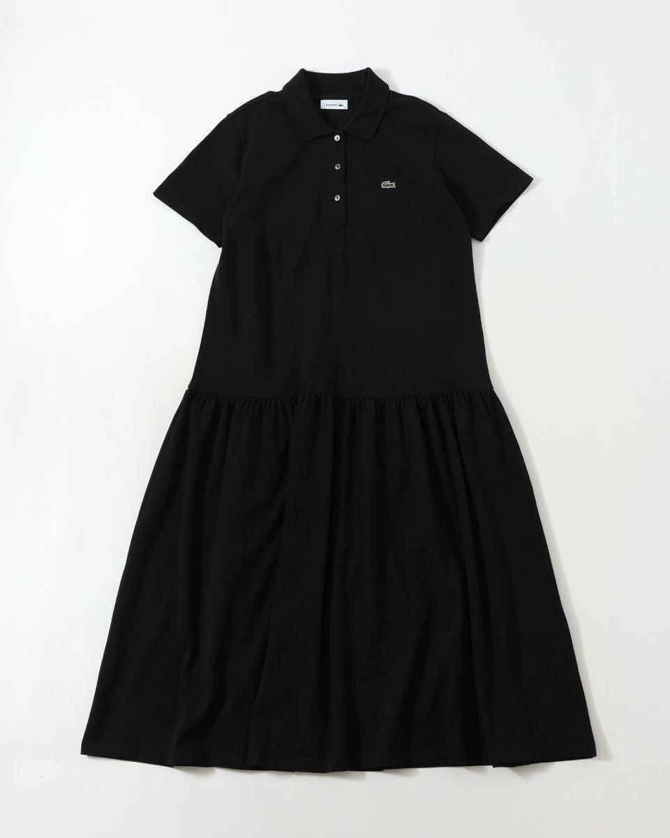 ラコステ 鹿の子地 ピケ ローウエスト ポロドレス LACOSTE EF2995-99
