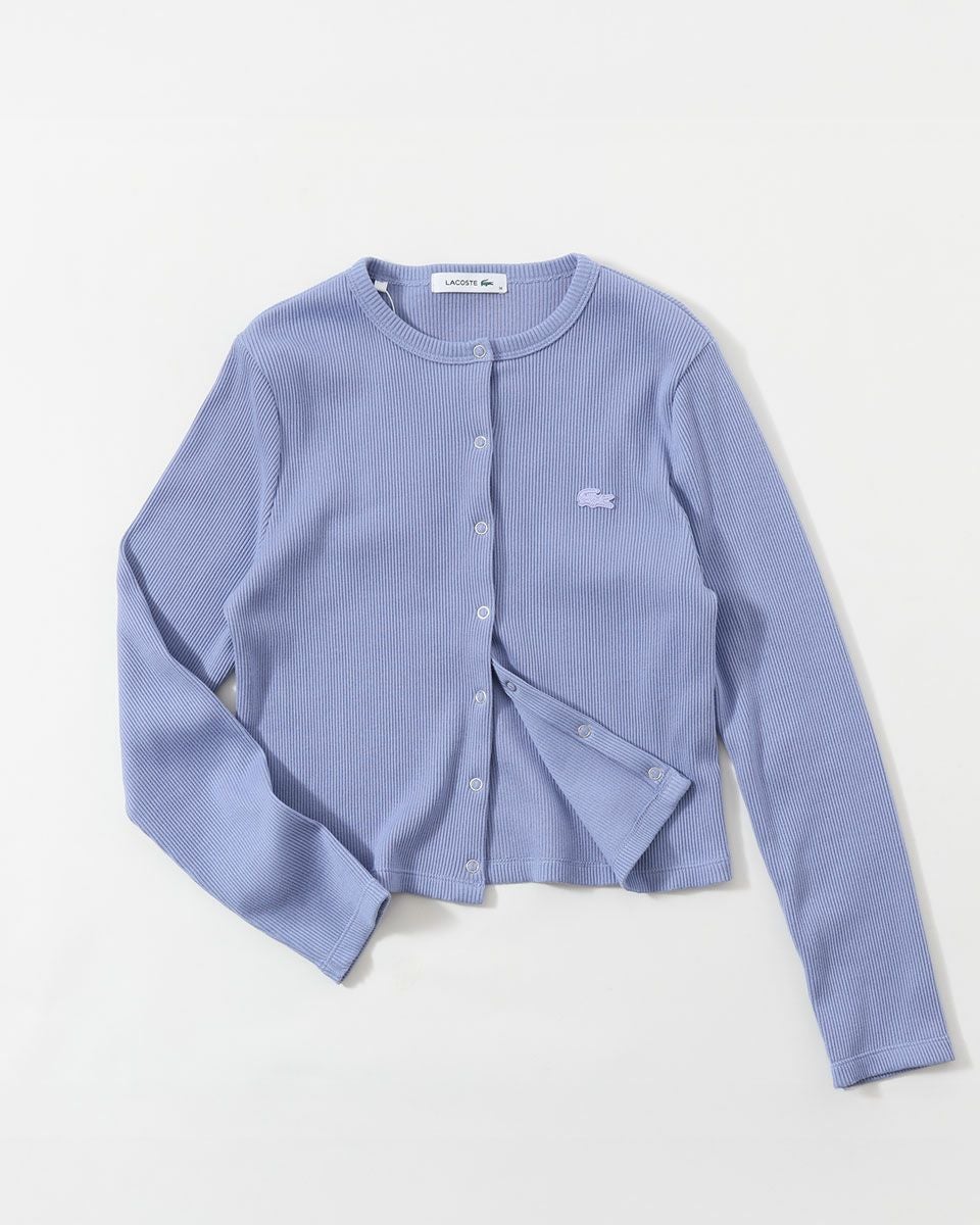 ラコステ リブジャージ カーディガン LACOSTE SF010J-99 レディース