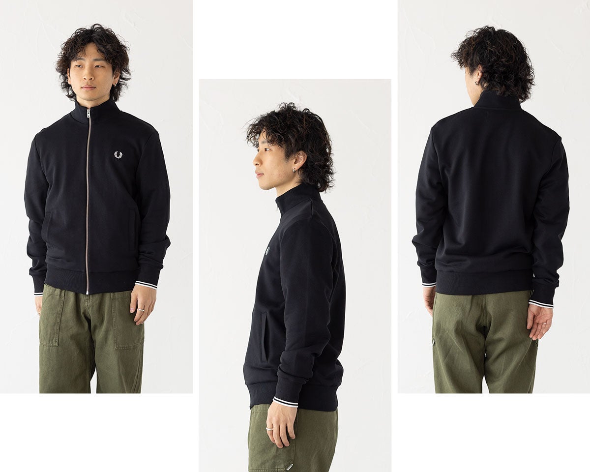 フレッドペリー FRED PERRY ジップスルー スウェット シャツ J1327