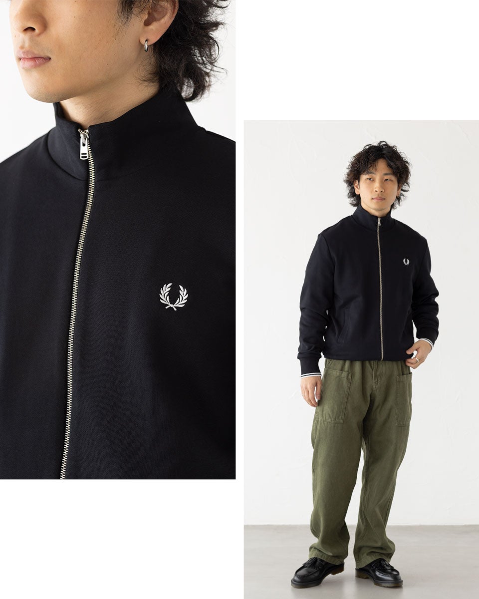 フレッドペリー FRED PERRY ジップスルー スウェット シャツ J1327