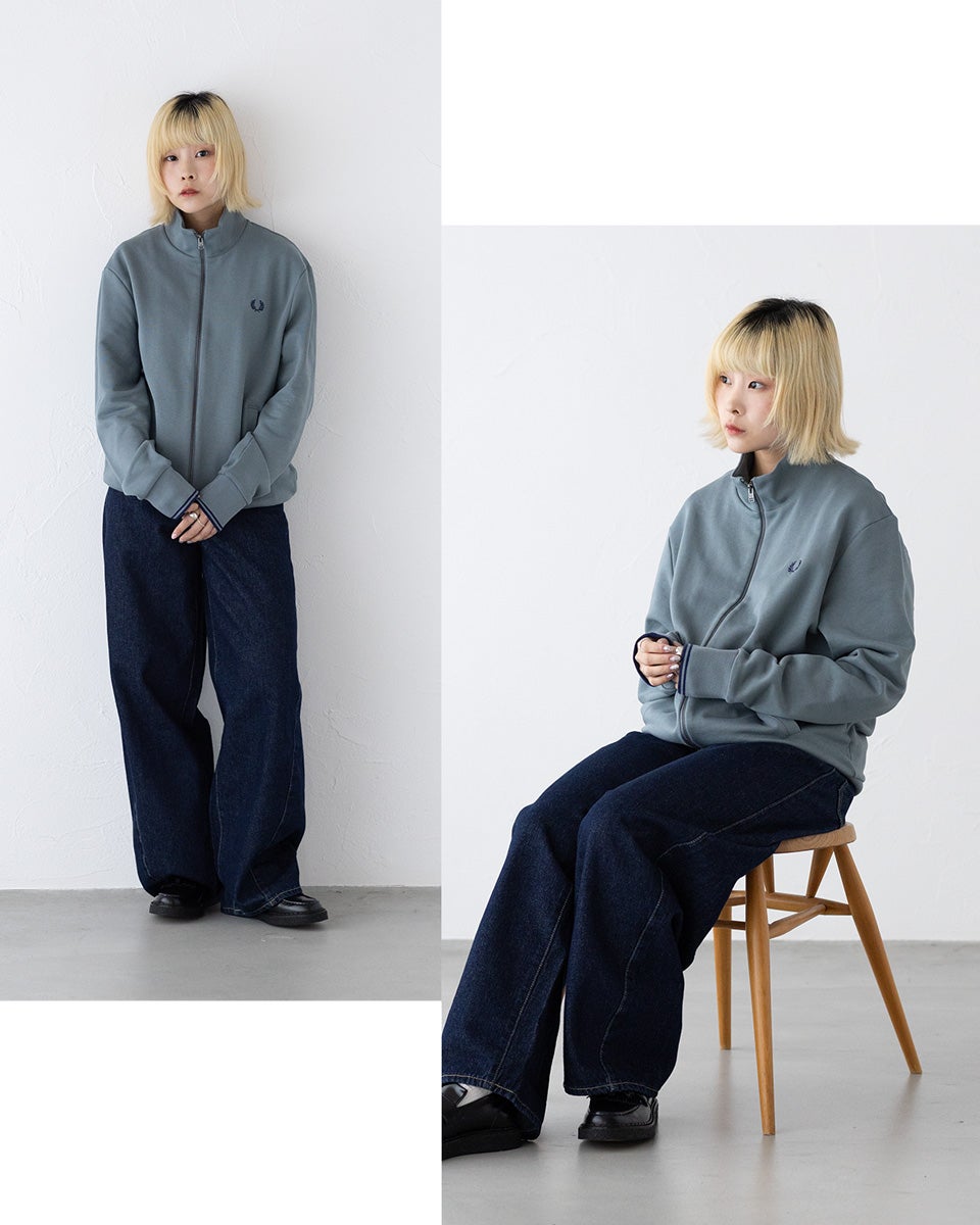 フレッドペリー FRED PERRY ジップスルー スウェット シャツ J1327