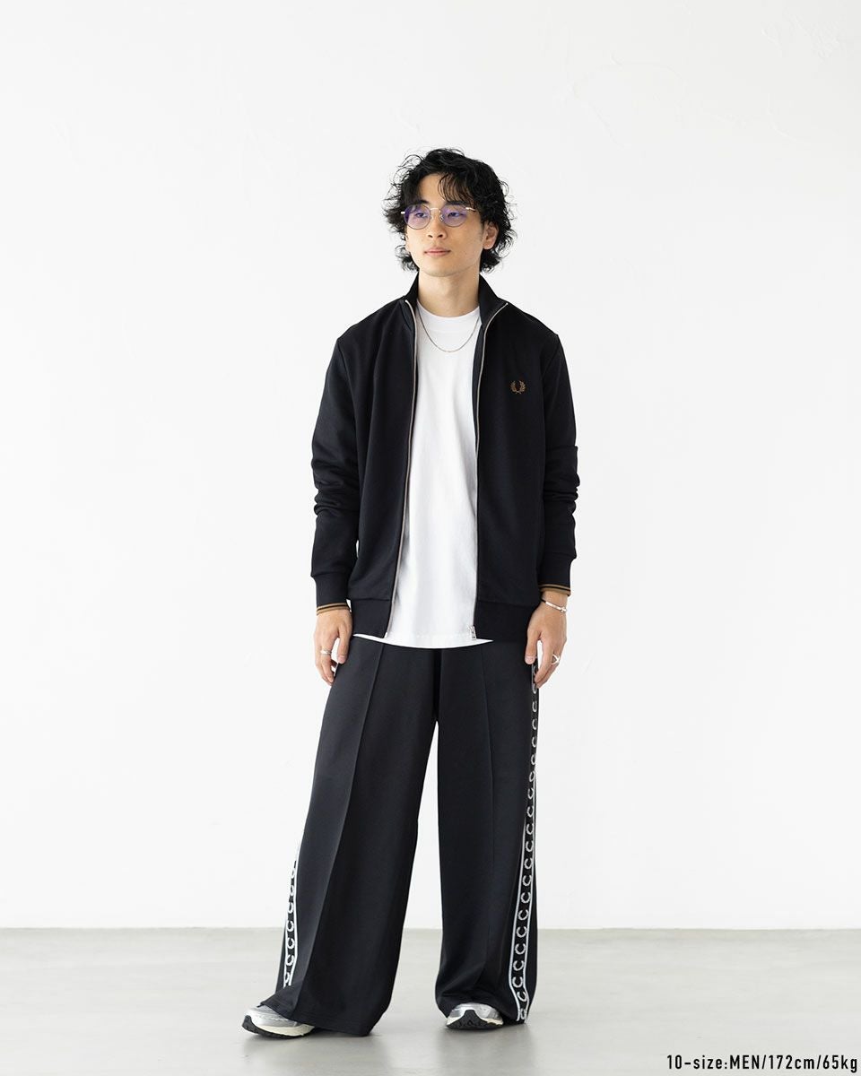 フレッドペリー ジャージ FRED PERRY テープド ワイド トラックパンツ