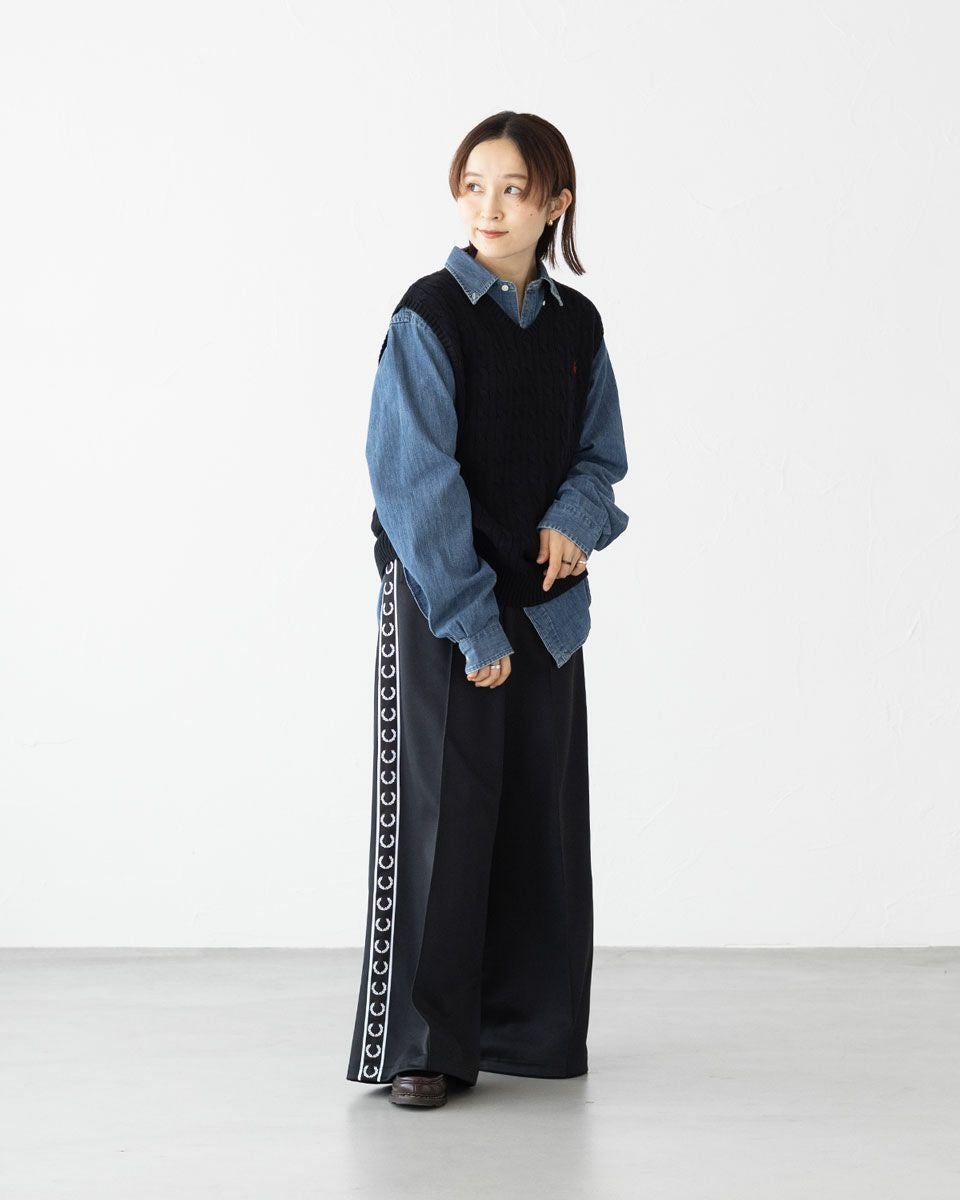 フレッドペリー ジャージ FRED PERRY テープド ワイド トラックパンツ