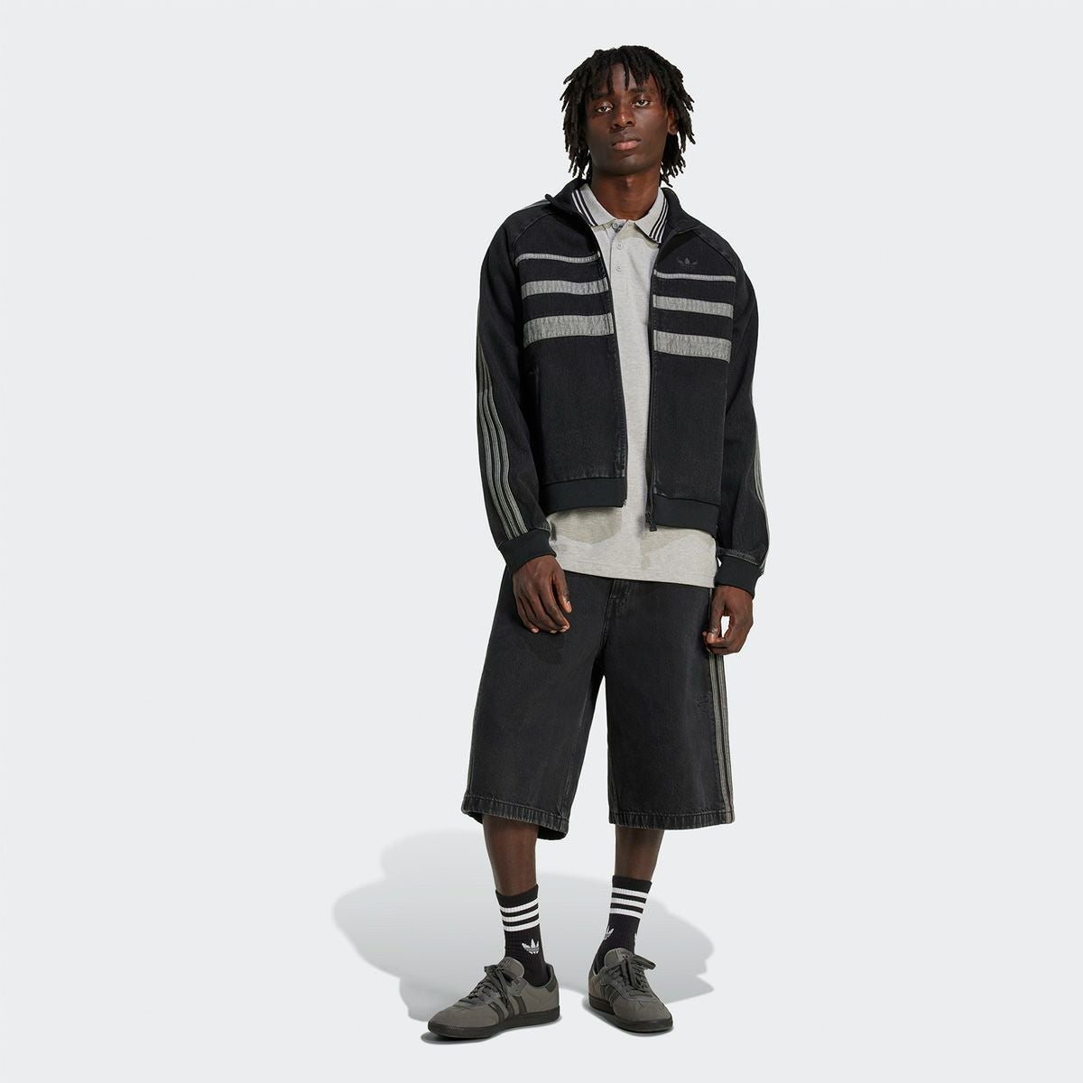 adidasオリジナル デニム生地　S トラックジャケット adidas（アディダス） デニムジャケット gジャン メンズ レディース