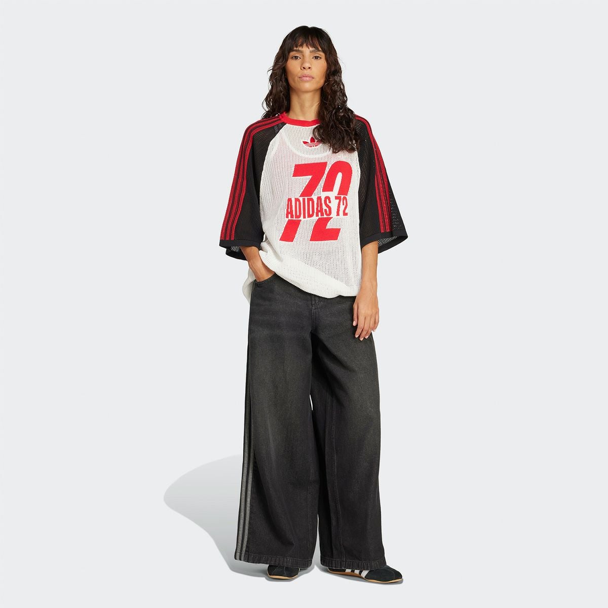 アディダス デニム ワイドパンツ adidas Originals アディカラー