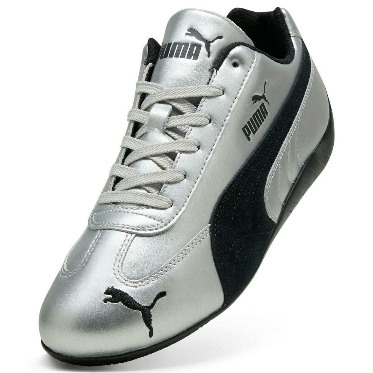 激レア　Puma × MCQ Move Lo メタリック　シルバー スニーカー プーマ ユニセックス スピードキャット メタリック シルバー