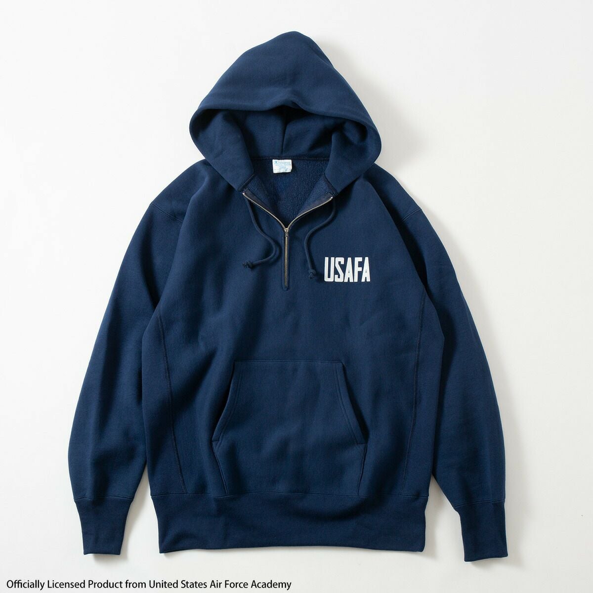 チャンピオン USAFA リバースウィーブ ハーフジップ フーデッド