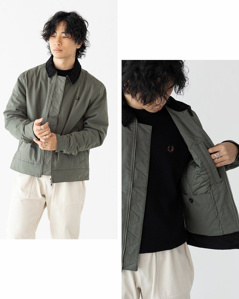 フレッドペリー FRED PERRY コットン カバン ジャケット J8535 中綿