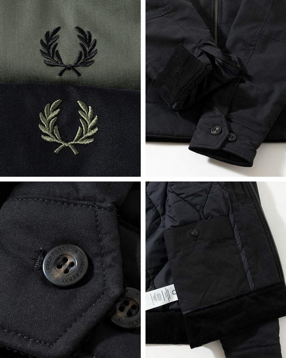 フレッドペリー FRED PERRY コットン カバン ジャケット J8535 中綿