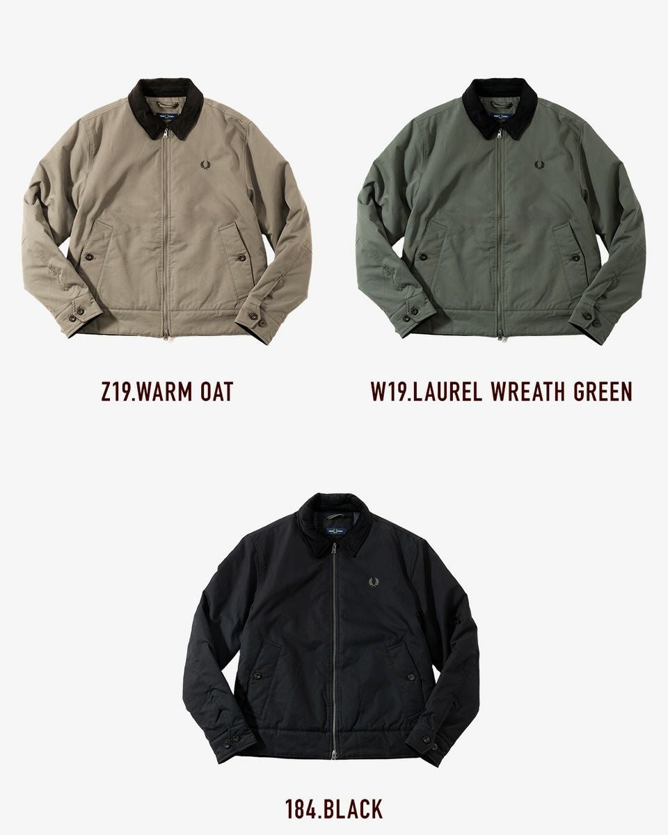 フレッドペリー FRED PERRY コットン カバン ジャケット J8535 中綿