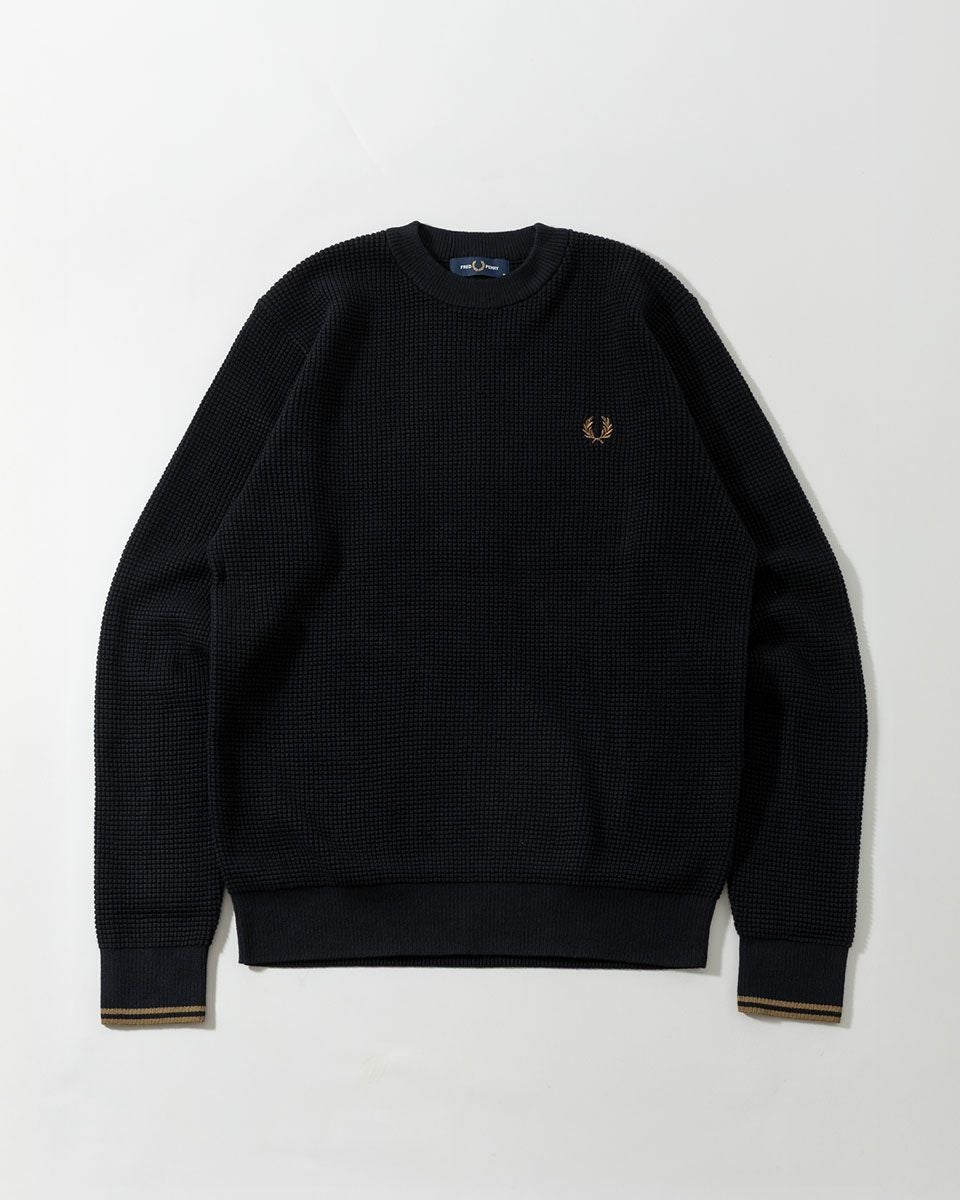 フレッドペリー FRED PERRY ワッフル ステッチ ジャンパー K6507