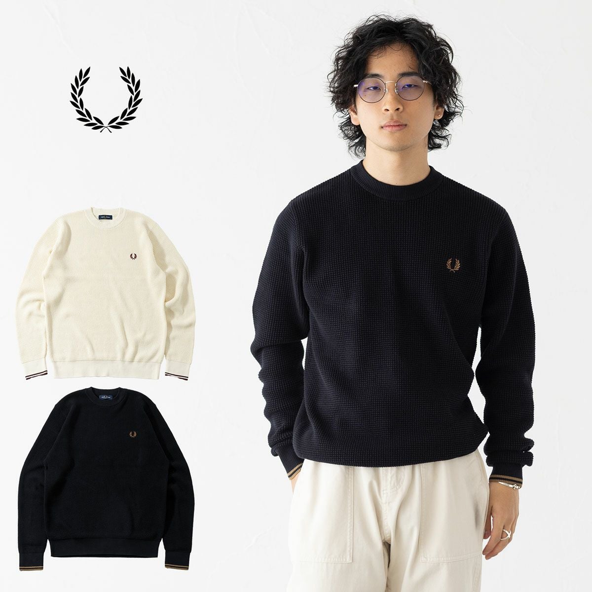 極美品✨フェンディ ワッフルニットワンピース ネイビー 38 パフスリーブ ワッフルミディアムドレス/パフスリーブ/谷間見せ/背中隠し/タイト