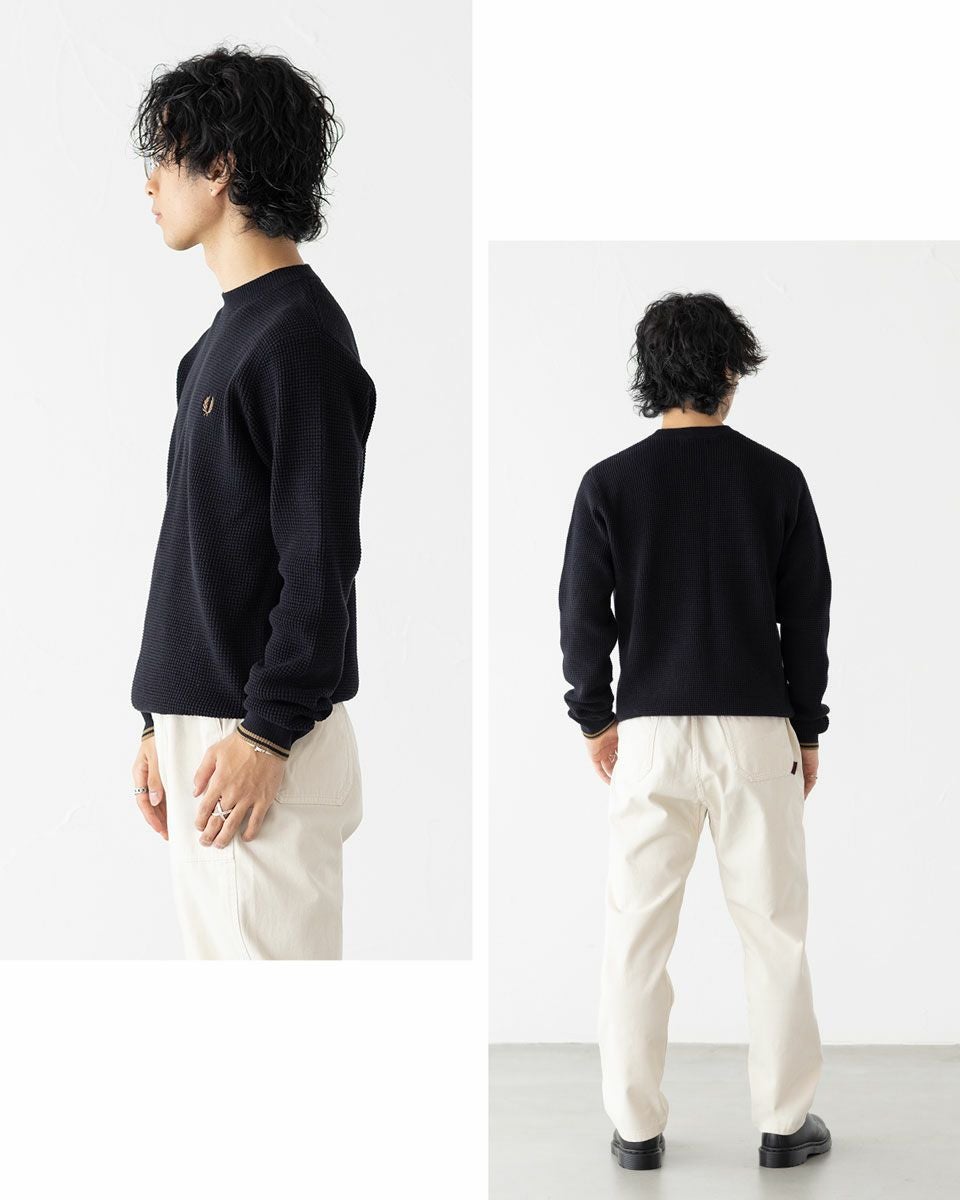 フレッドペリー ニット FRED PERRY（フレッドペリー） セーター WAFFLE STITCH HALF ZIP