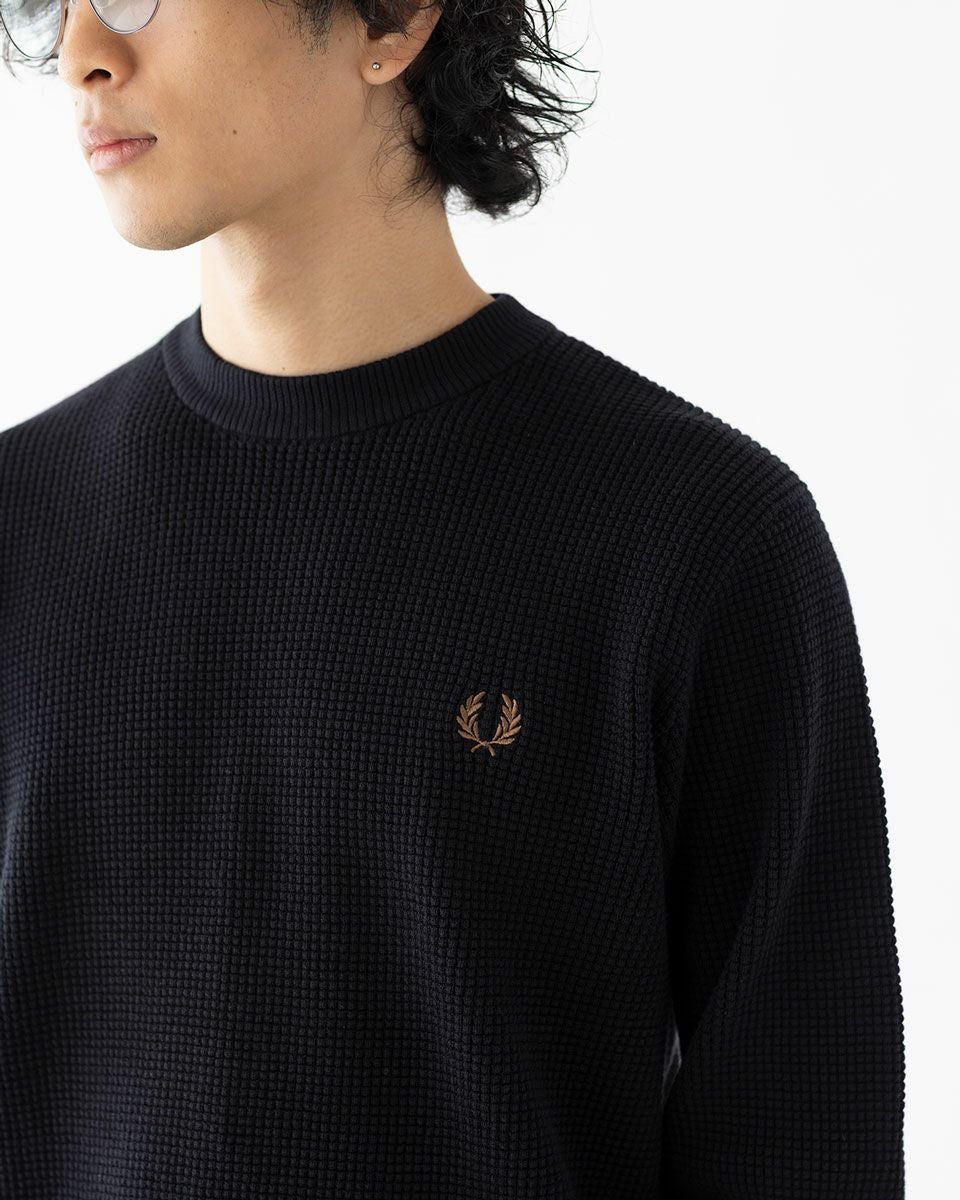 フレッドペリー FRED PERRY ワッフル ステッチ ジャンパー K6507