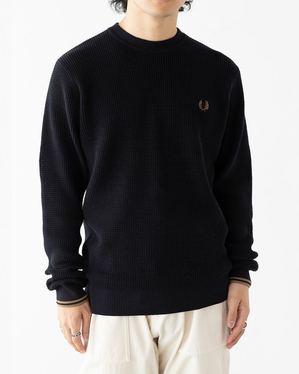 フレッドペリー FRED PERRY ワッフル ステッチ ジャンパー K6507
