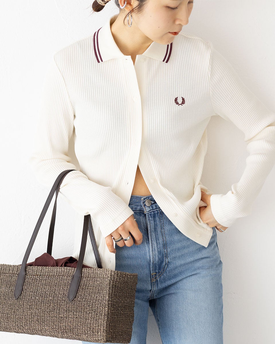 フレッドペリー ボタンスルー リブ ポロシャツ FRED PERRY G2169