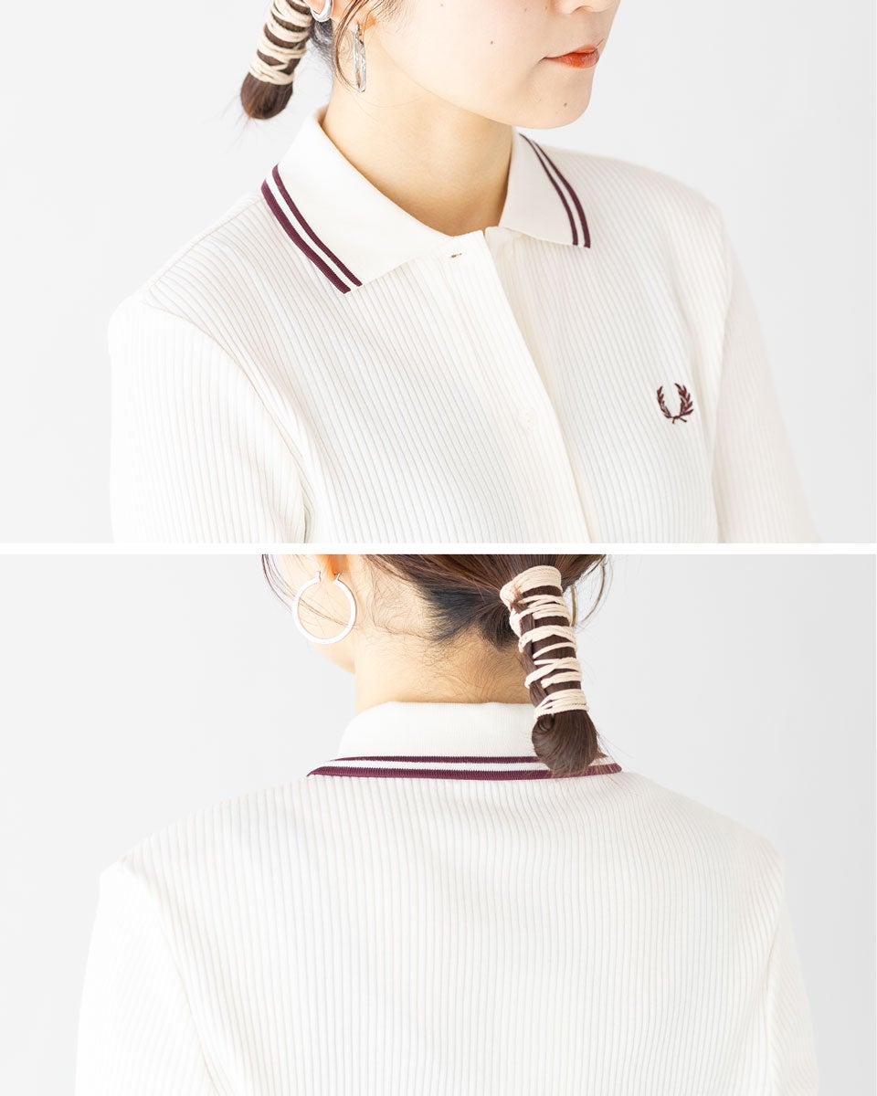 フレッドペリー ボタンスルー リブ ポロシャツ FRED PERRY G2169