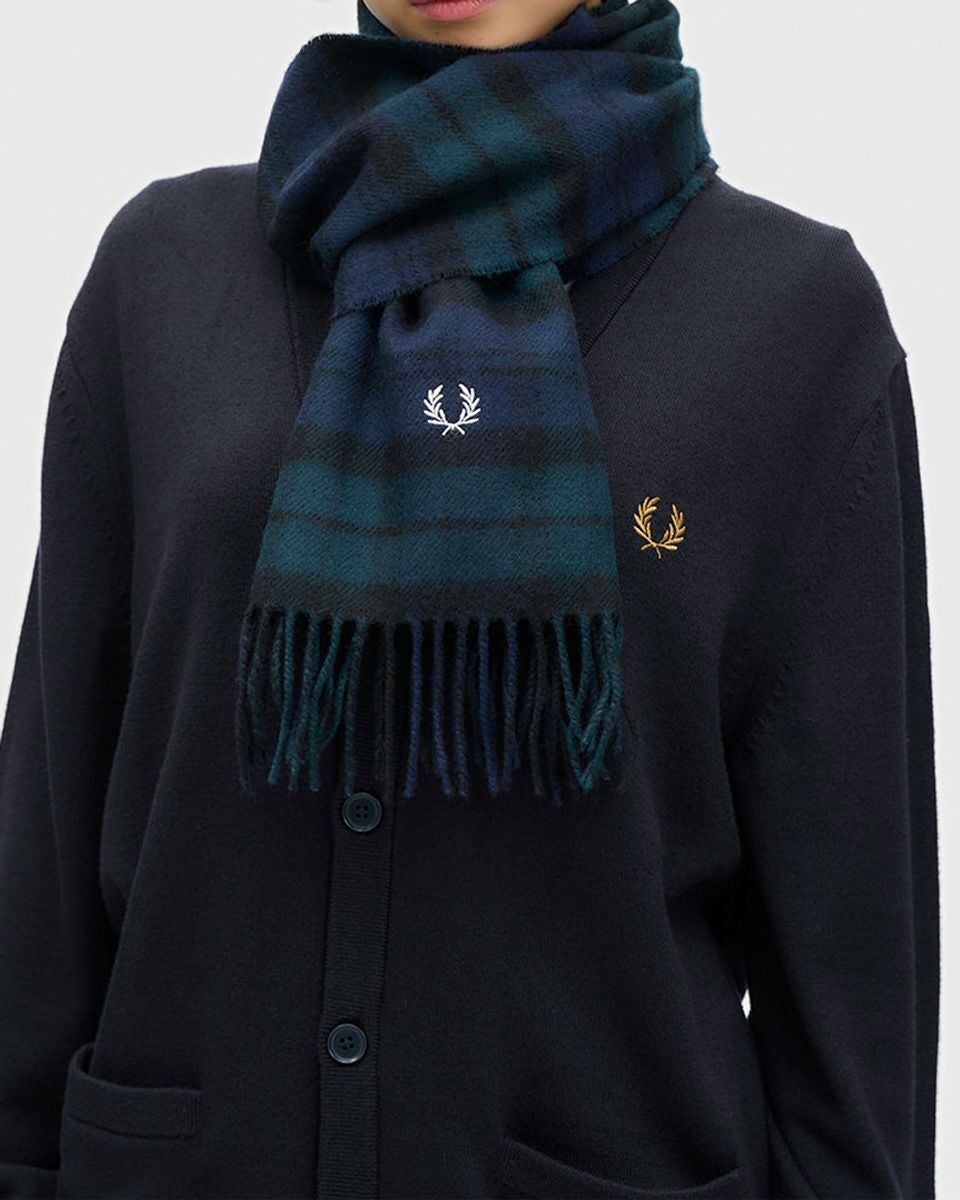 フレッドペリー マフラー FRED PERRY ラムウール タータン スカーフ