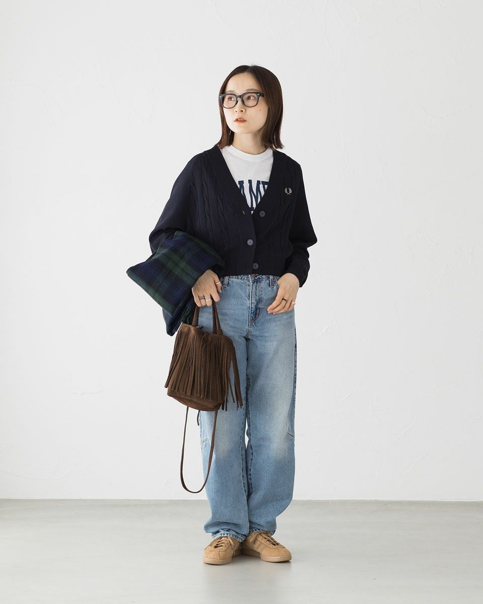 フレッドペリー ケーブル ニット カーディガン FRED PERRY K1105