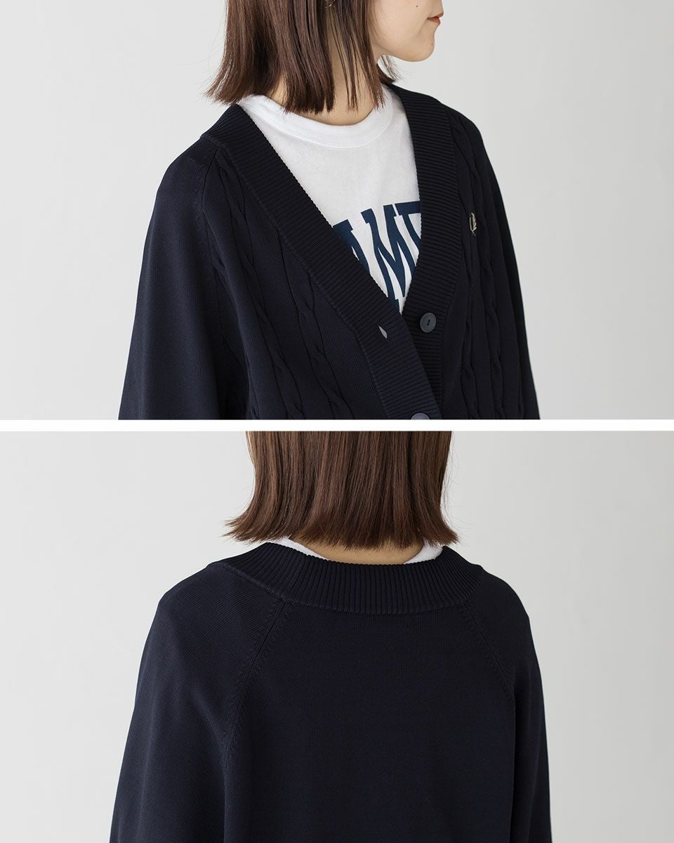 フレッドペリー ケーブル ニット カーディガン FRED PERRY K1105