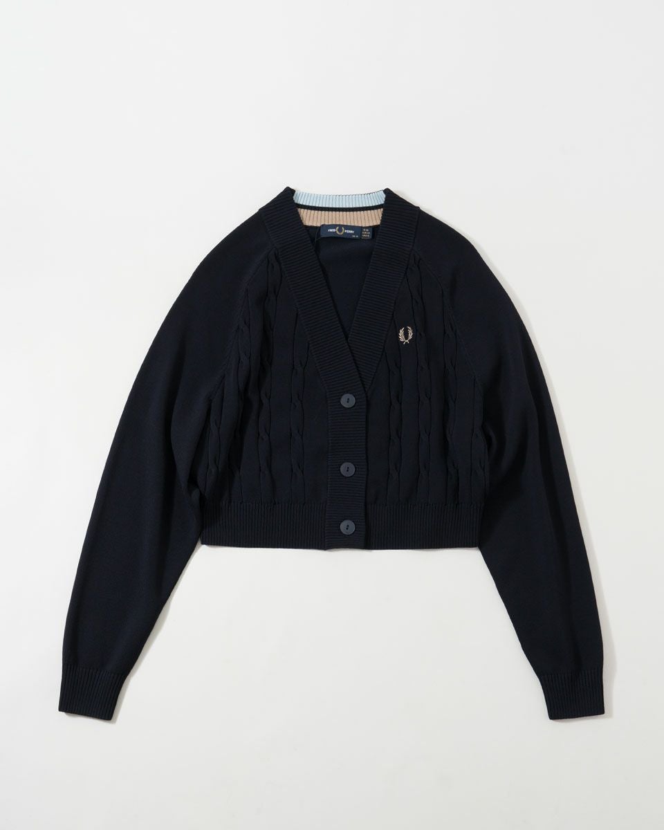 フレッドペリー　カーディガン フレッドペリー ケーブル ニット カーディガン FRED PERRY K1105