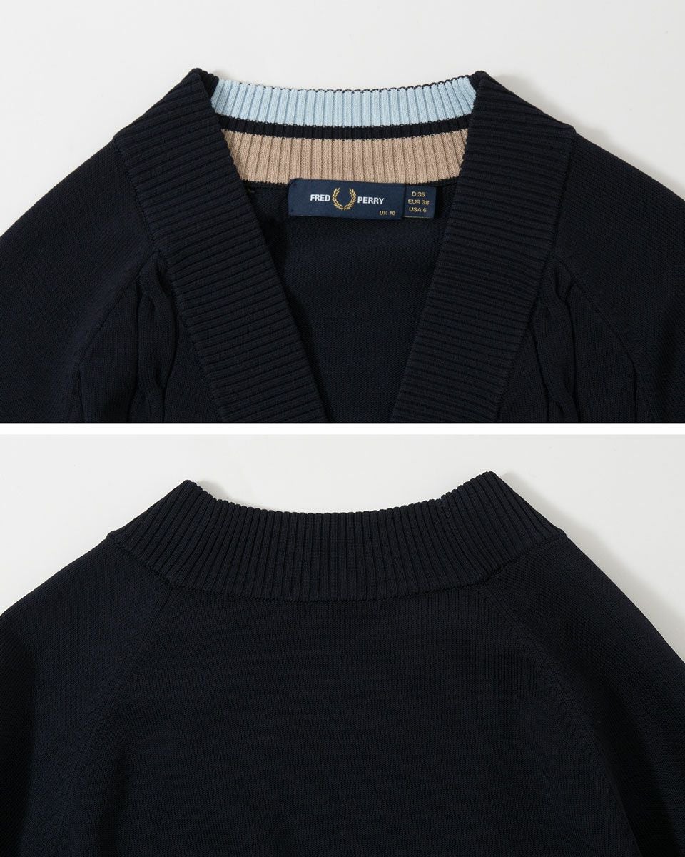 フレッドペリー ケーブル ニット カーディガン FRED PERRY K1105