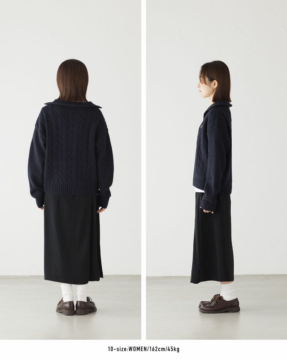 FRED PERRY ハーフジップケーブルニット フレッドペリー ハーフジップ ケーブル ニット ジャンパー FRED PERRY