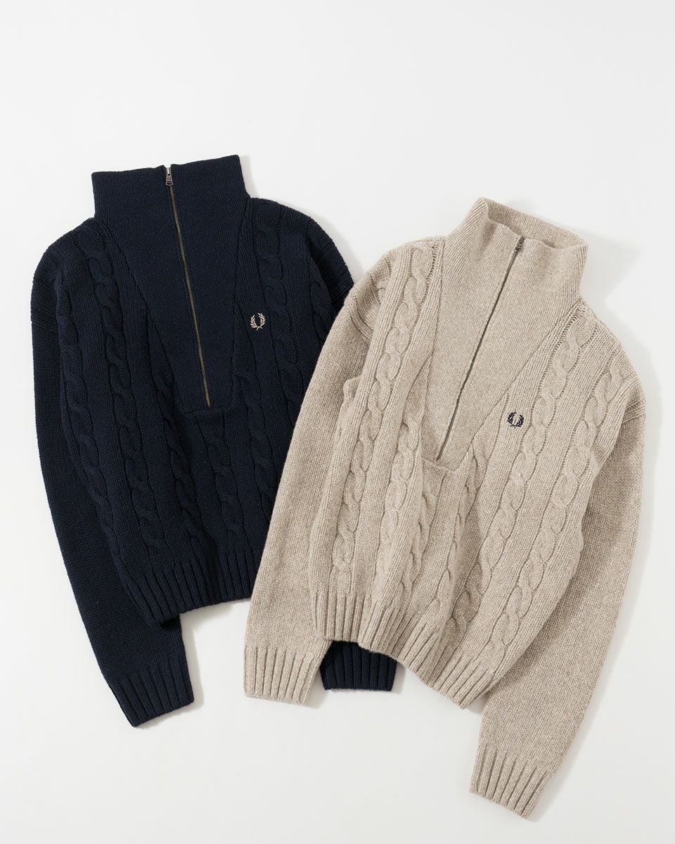 フレッドペリー　カーディガン 楽天市場】FRED PERRY フレッドペリー カーディガン Cable Knit