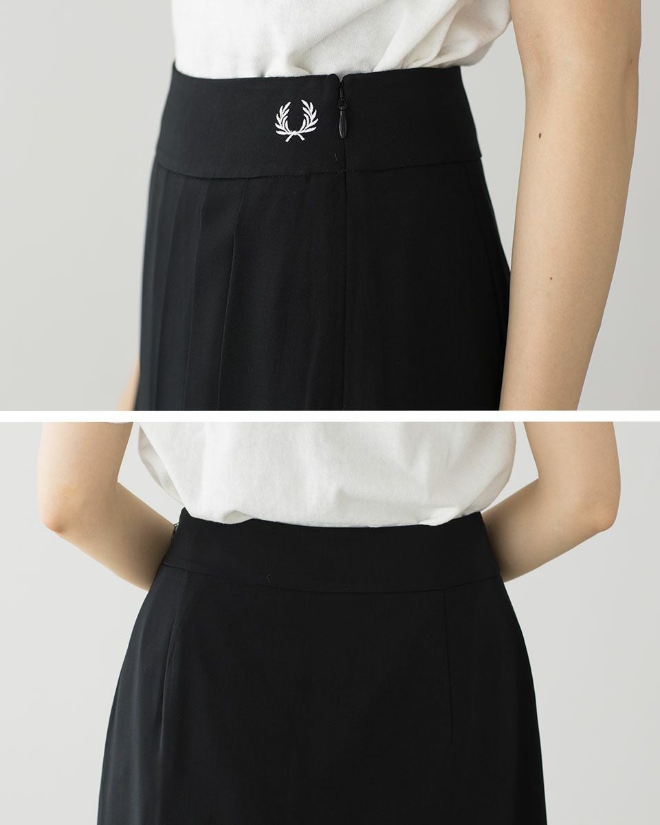 フレッドペリー プリーツ スカート ロング 膝下 FRED PERRY E1106